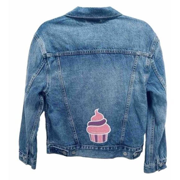 Levi’s Women’s Original Trucker Ex Boyfriend Denim Jacket Blue Size XS New - Picture 2 of 9